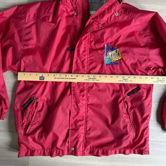Vintage Walt Disney World Red Mickey Mouse Embroidered Hooded Jacket Medium - Picture 5 of 16